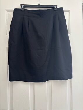 Michele Tailored Black Pencil Skirt